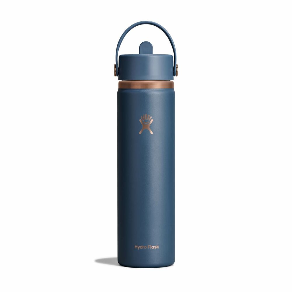 24 oz Wide Mouth with Flex Straw Cap - Harbor Blue Arc